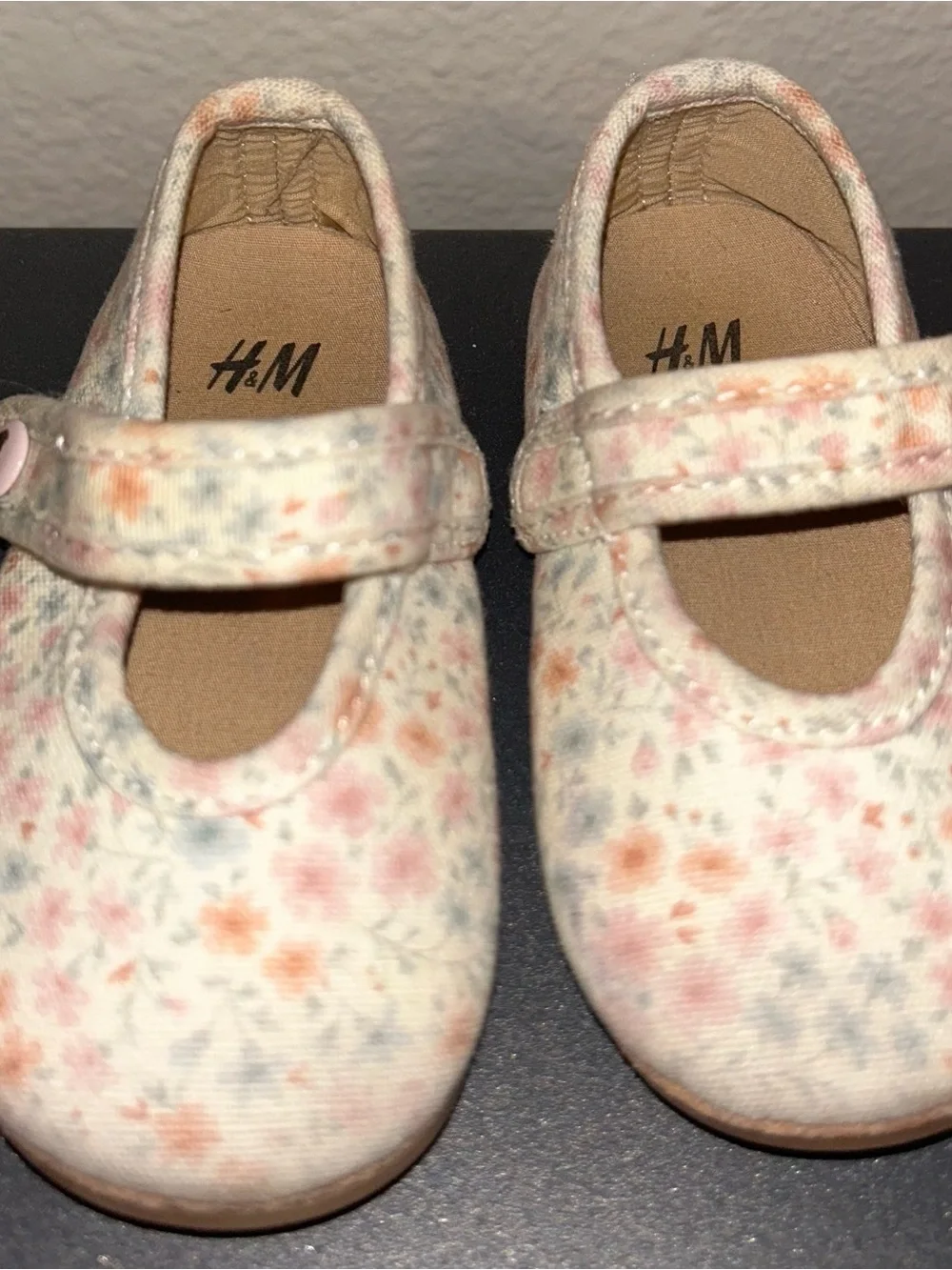 H&M Girls Pink, Floral, and White Mary Jane & Woven Dress Shoes Set of 3